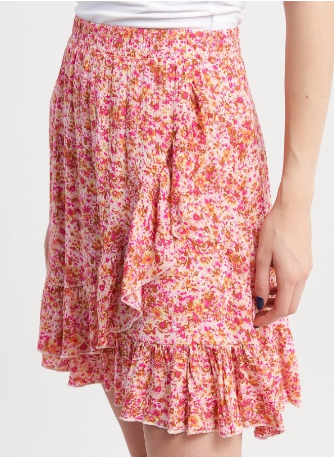 Floral Print Mini Skirt - Pink - pzsku/ZC2A16027C26D8F955078Z/45/_/1710758355/9f6044f3-bf7f-40ff-b6da-3a531bfcf002