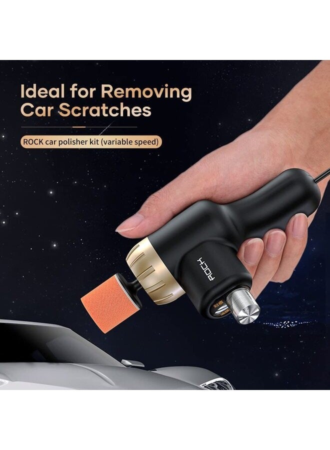 Rock Car Polisher Kit 60W, Variable Speed Version, Car Polishing Machine, Detail Scratches Killer, Portable Car Polisher - Image 2