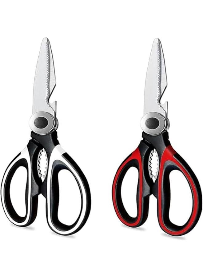 2 Stainless Steel ScissorsHeavy Duty Kitchen ScissorsKitchen  Cooking ShearsMultiPurpose Cooking Scissors for Meat Chicken Poultry FishVegetables - Image 1