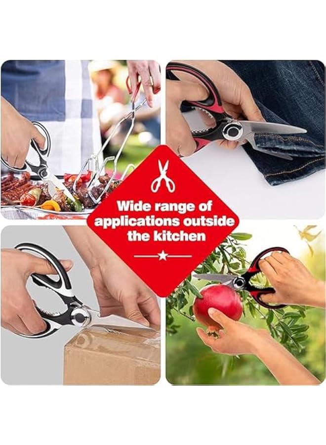 2 Stainless Steel ScissorsHeavy Duty Kitchen ScissorsKitchen  Cooking ShearsMultiPurpose Cooking Scissors for Meat Chicken Poultry FishVegetables - Image 5