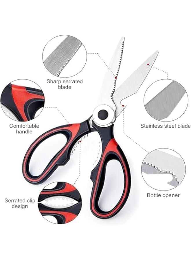 2 Stainless Steel ScissorsHeavy Duty Kitchen ScissorsKitchen  Cooking ShearsMultiPurpose Cooking Scissors for Meat Chicken Poultry FishVegetables - Image 3