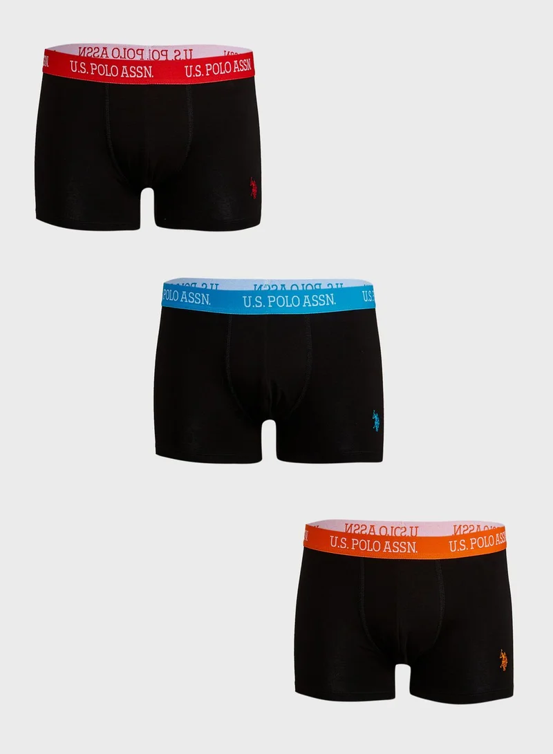 U.S. Polo Assn. 3 Pack Logo Band Trunks