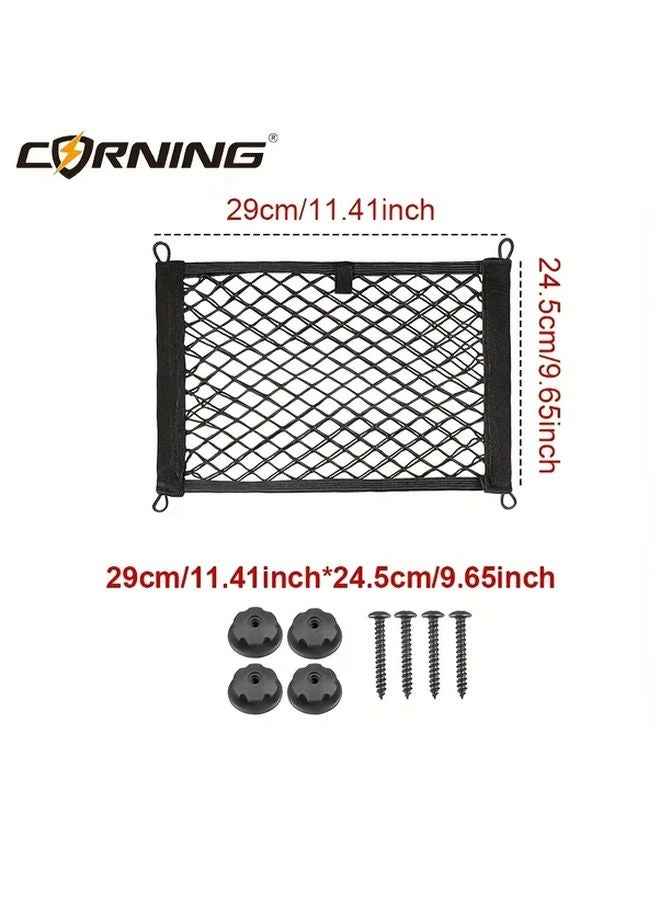Heavy Duty Truck Bed Cargo Organizer 11 42inch Black Mesh Sturdy Frame Easy Install - Image 1