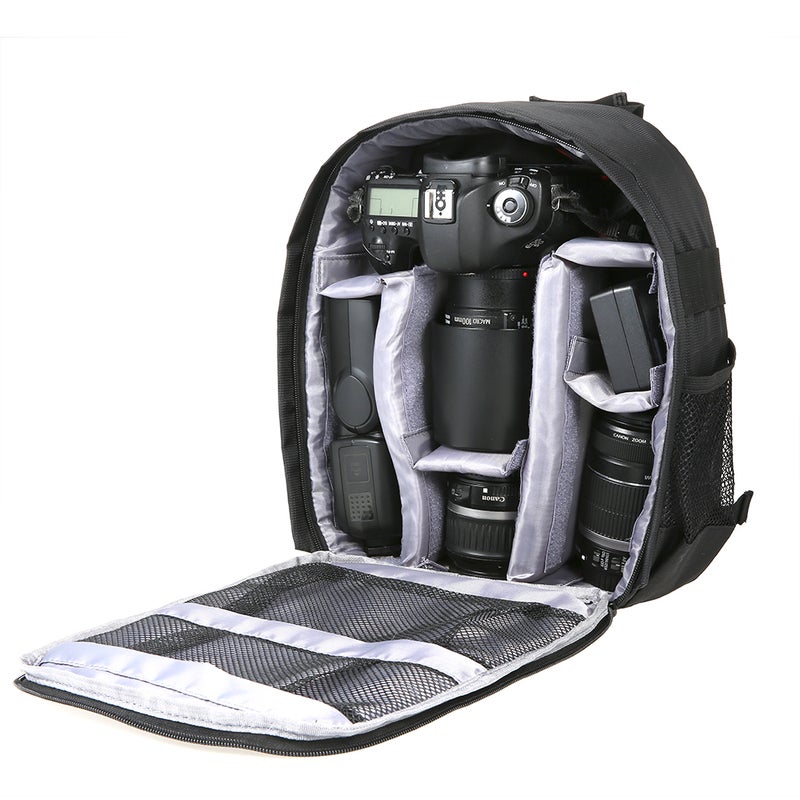 Alyashmac Outdoor Small DSLR Camera Backpack Grey/Black - Image 4