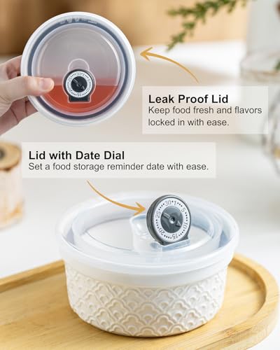 MISSYSSIM 12 oz Ramekins with Lids Oven Safe, Creme Brulee Ramekins with Covers, Ceramic Small Baking Dishes Set of 4, Souffle Dishes Bowls Dishwasher Safe, Mothers Day Gifts for Mom - Image 4