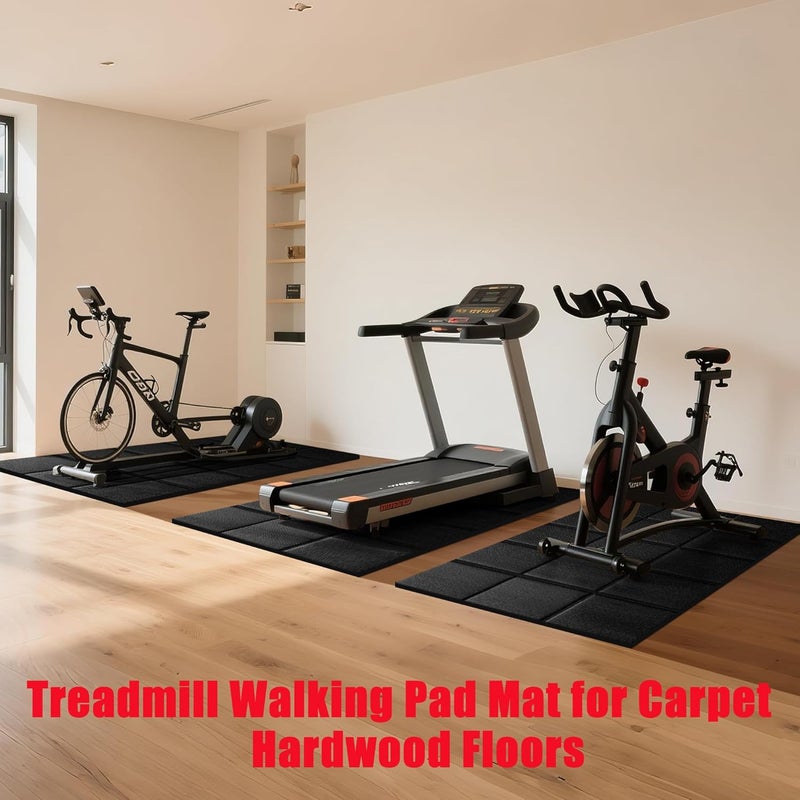 THAILE Treadmill Mat for Carpet &Hardwood Floors 79x39, Treadmills Mat, Mat for Under Treadmill/Walking Pad/Exercise Bike on Carpet, Hardwood Floors Protectior, Non-Slip, Waterproof, Noise Shock Absorption - Image 2