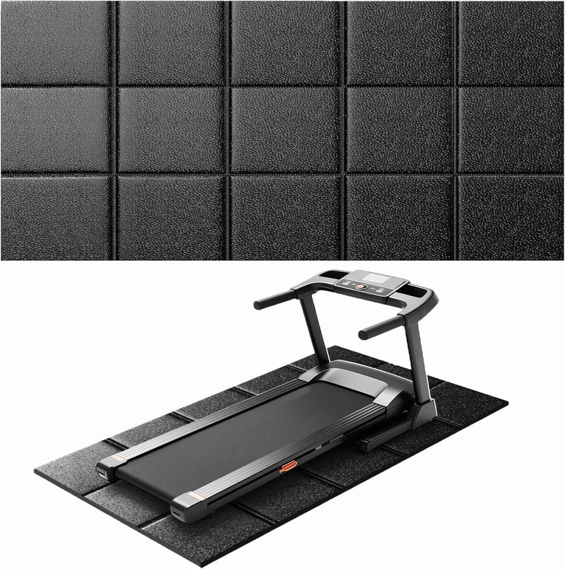 THAILE Treadmill Mat for Carpet &Hardwood Floors 79x39, Treadmills Mat, Mat for Under Treadmill/Walking Pad/Exercise Bike on Carpet, Hardwood Floors Protectior, Non-Slip, Waterproof, Noise Shock Absorption - Image 1