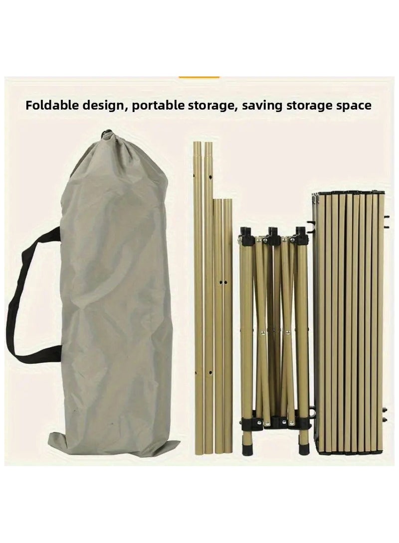 يوويل طاولة تخييم قابلة للطي محمولة مع كرسيين، طقم طاولة نزهة قابل للطي من الألومنيوم خفيف الوزن مع حقيبة حمل، مقاومة للماء والصدأ، مناسبة للتخييم، 53×50×50 سم، لون أسود - Image 2