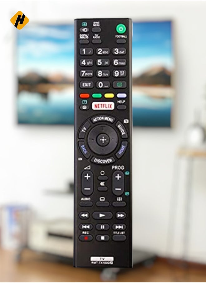 HuHa - Rmt-Tx100D Replacement Remote Control Fit For Sony Bravia Lcd Tv Tv Fw-43X8370C Fw-49X8370C Fw-55X8570C Fw-65X8570C Fw-75X8570C Fwl-55W805C Fwl-65W855C Fwl-75W855C Kd-43X8301C Kd-43X830Xc - Image 1