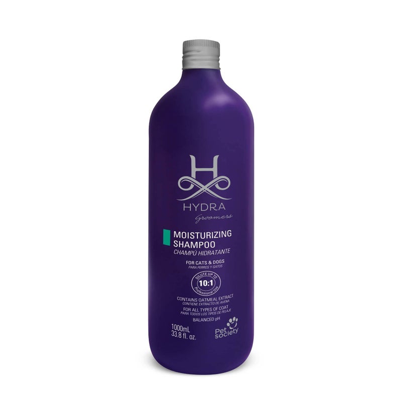 HYDRA Groomer's Moisturizing Shampoo 1 Liters for Cats and Dogs Contains Optical Brightener Oatmeal Extract Moisturizes and Softens The Coat Ph Balance. - Image 1