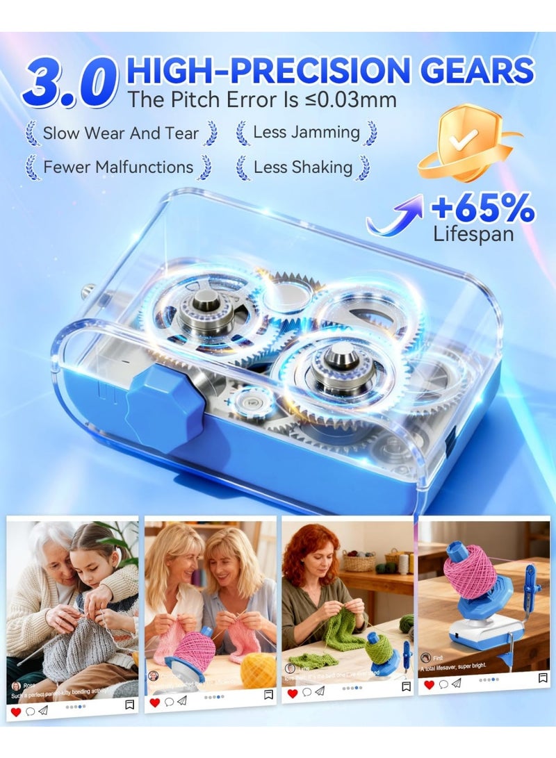 Electric Yarn Winder Wool Yarn Ball Winder Compact Automatic for Crocheting Super Strong Tension, Ideal for Home and Studio - Image 3