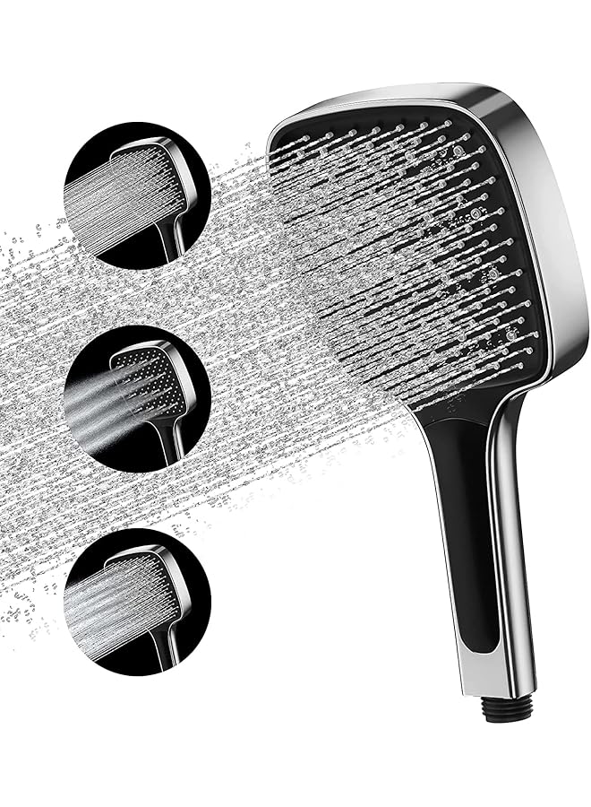 The Bros Shower Head, High Pressure Shower Heads with 3 Spray Modes, Powerful Shower Head Only, Universal Water Saving Large Shower Head - Image 1