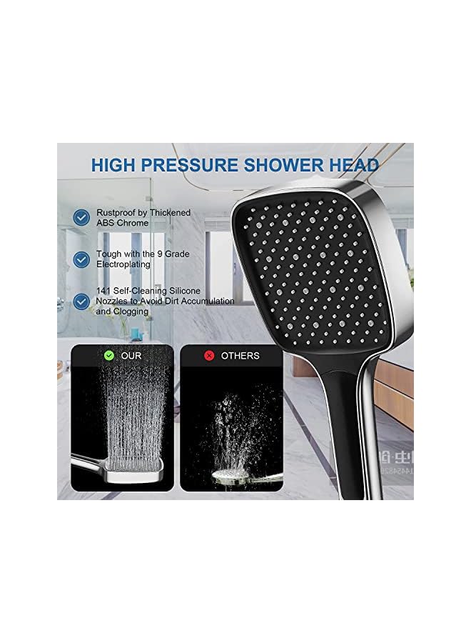 The Bros Shower Head, High Pressure Shower Heads with 3 Spray Modes, Powerful Shower Head Only, Universal Water Saving Large Shower Head - Image 4
