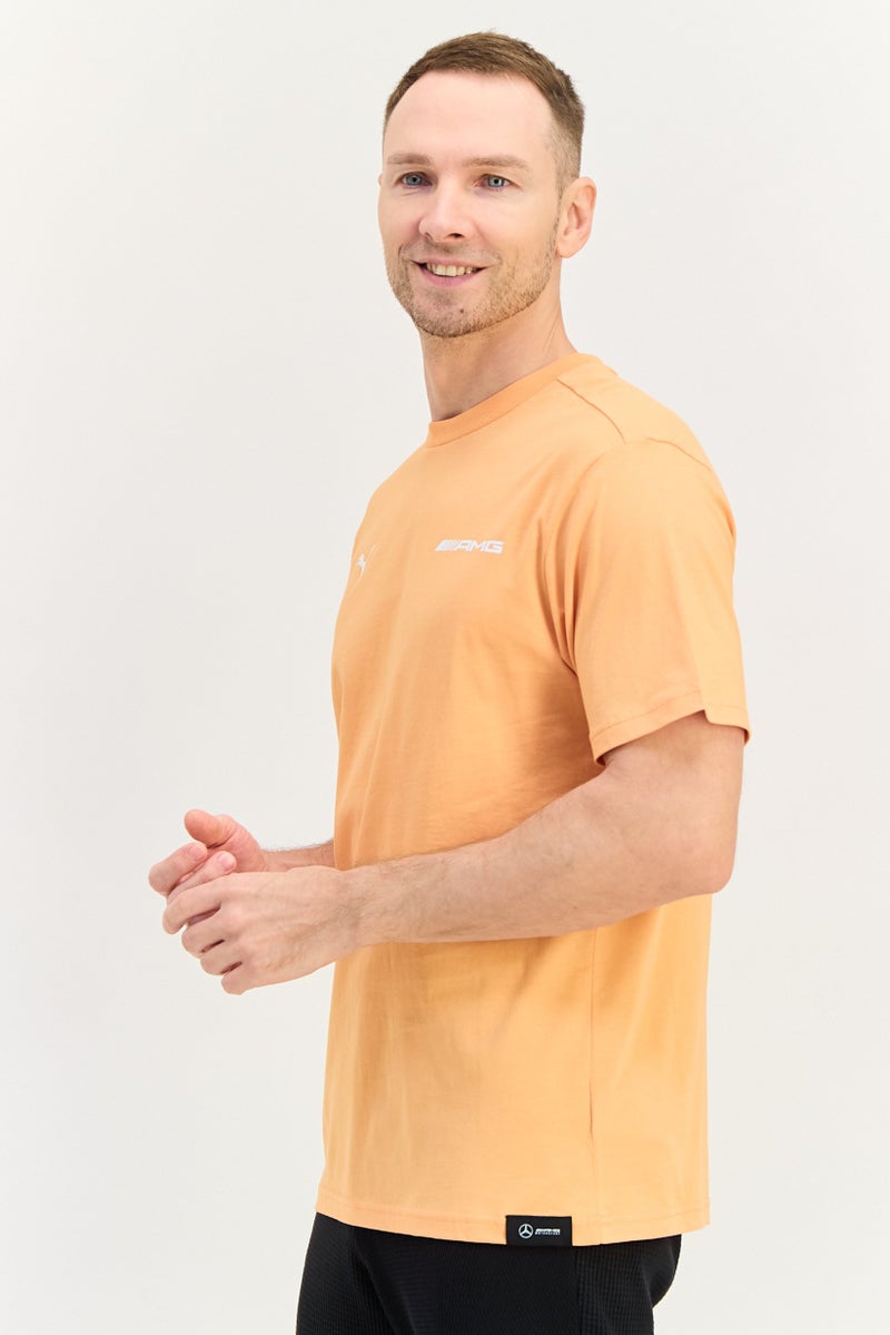 PUMA Men Sportswear Fit Short Sleeve Outdoor T-Shirt, Light Orange - Image 2