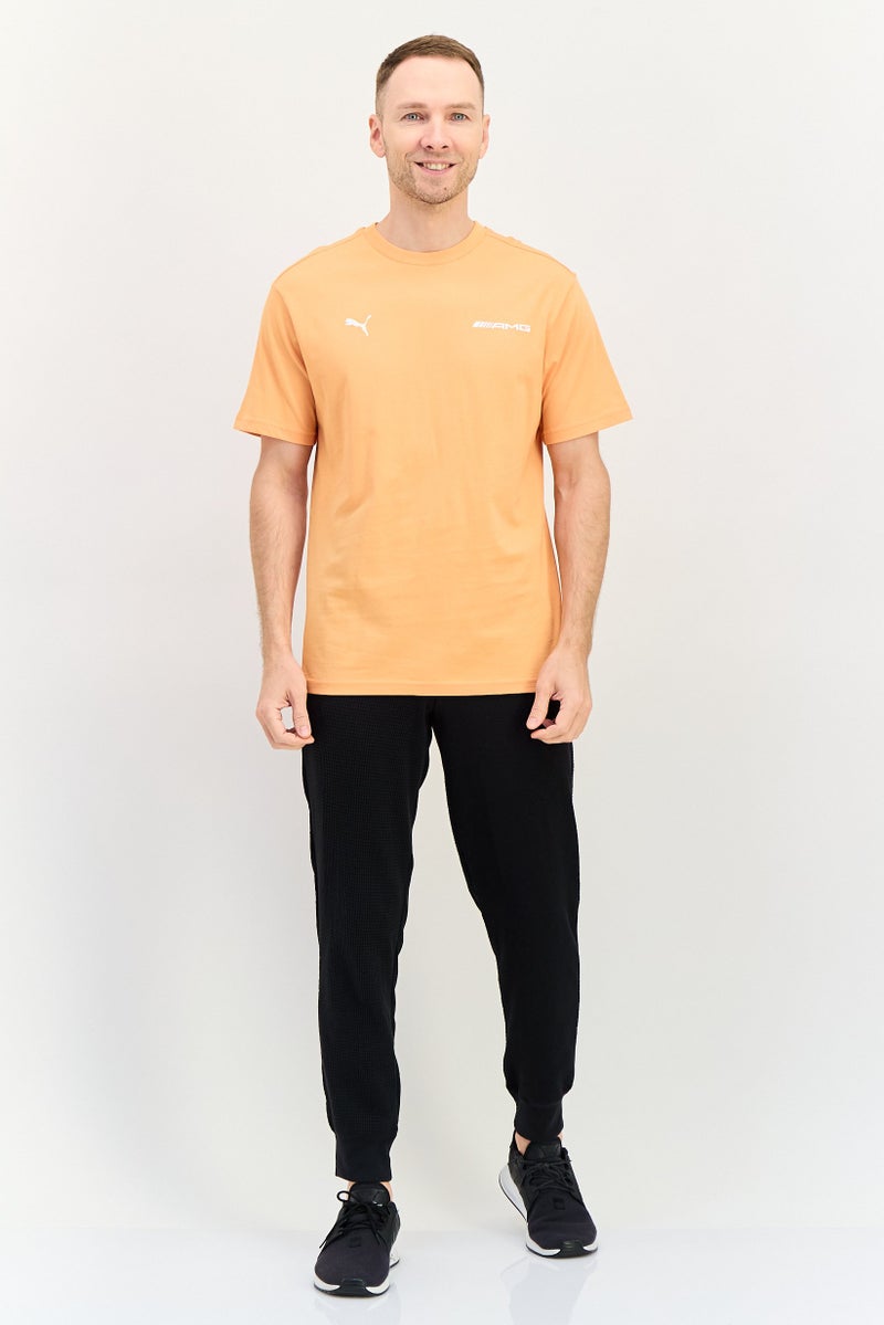 PUMA Men Sportswear Fit Short Sleeve Outdoor T-Shirt, Light Orange - Image 4
