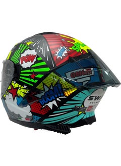 sway Helmet Sw 865 Boom Black Callorful Sunglasses  - Image 4