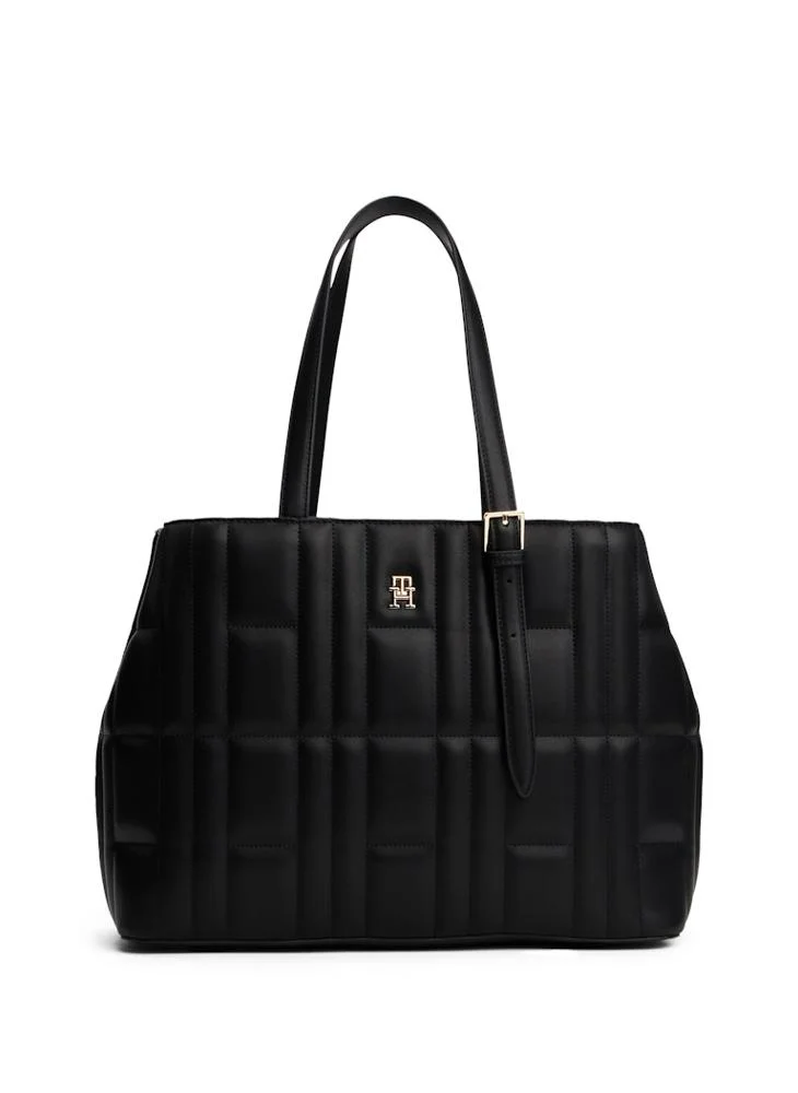 TOMMY HILFIGER Logo Detailed Zip Through Tote