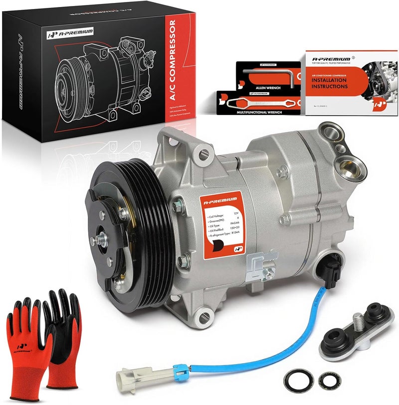 A-Premium Air Conditioner AC Compressor with Clutch for Chevrolet Cruze 2010-2011 1.8L - Image 1