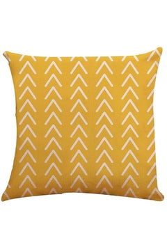 Y&D Pillow Covers 18x18 Set of 4, Modern Sofa Throw Cover, Decorative Outdoor Linen Fabric Case for Couch Bed Car Home Decoration 45x45cm (Yellow, 18x18, 4)  - Image 5