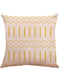Y&D Pillow Covers 18x18 Set of 4, Modern Sofa Throw Cover, Decorative Outdoor Linen Fabric Case for Couch Bed Car Home Decoration 45x45cm (Yellow, 18x18, 4)  - Image 4