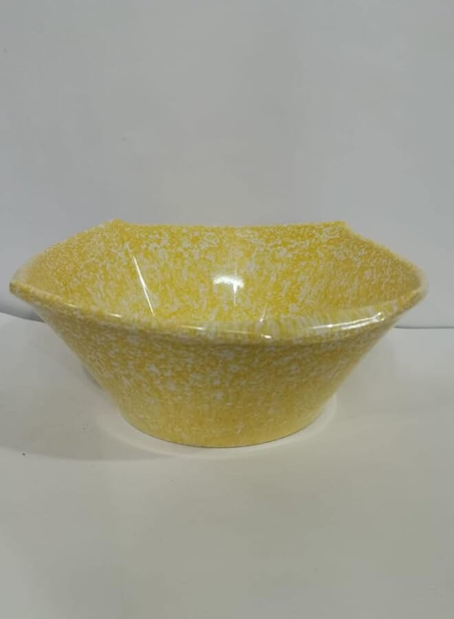 Pure. 136170 melamine granite square salad bowl for home, hotel and restaurant - yellow