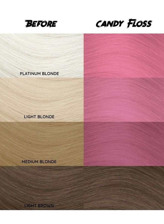 Crazy Color - Hair Dye Vegan And Crueltyfree Semi Permanent Hair Color Temporary Dye For Prelightened Or Blonde Hair No Peroxide Or Developer Required (Candy Floss) - Image 1