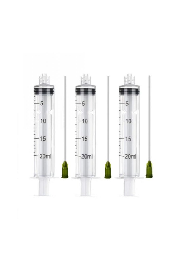 Generic - Medical Disposable Syringe 20ML With Needle Individually Sealed (3 Pieces) - Image 1