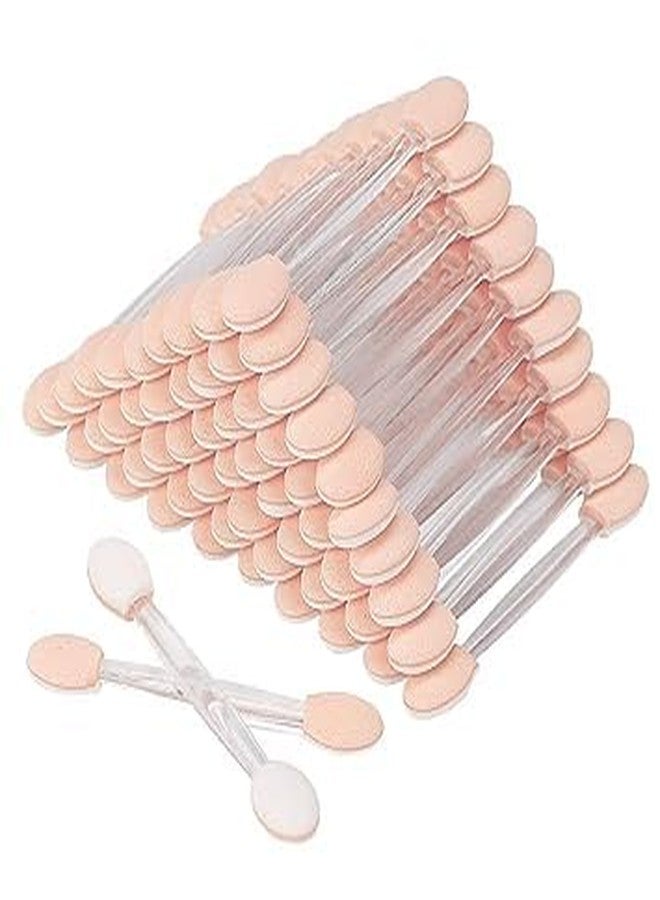 SOLDTRUE-Disposable Double-Sided Oval Makeup Eye Shadow Brush Sponge Applicator (12-Brushes) - Image 1