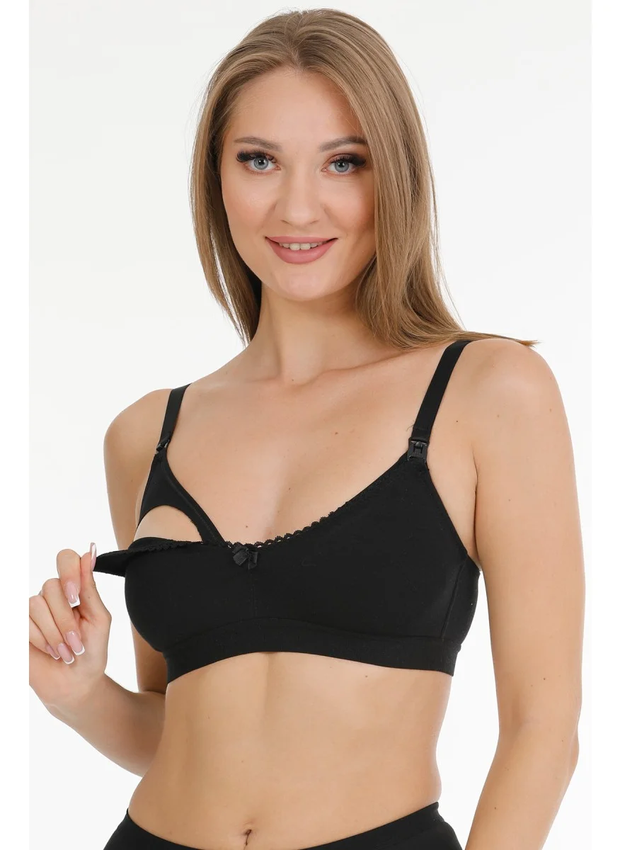 Par Lingerie Nursing Bra Lace Cupless Black