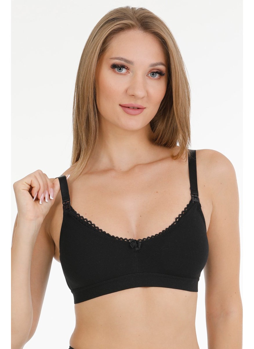 Par Lingerie Nursing Bra Lace Cupless Black  - Image 3