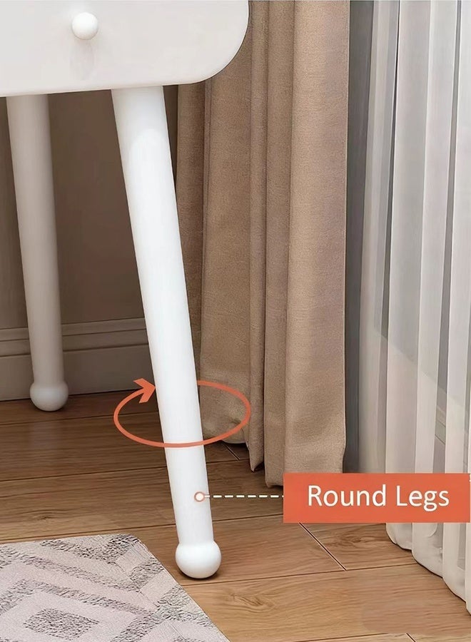 JCB CHIC Dressing Table Vanity Table with  Chair，Makeup Vanity Table with Drawers，Multifunction Modern Design Dressing Table Study Table Large Storage Workstation With Side Cabinet for Bedroom Dressing Room(100*40*135cm) - Image 3