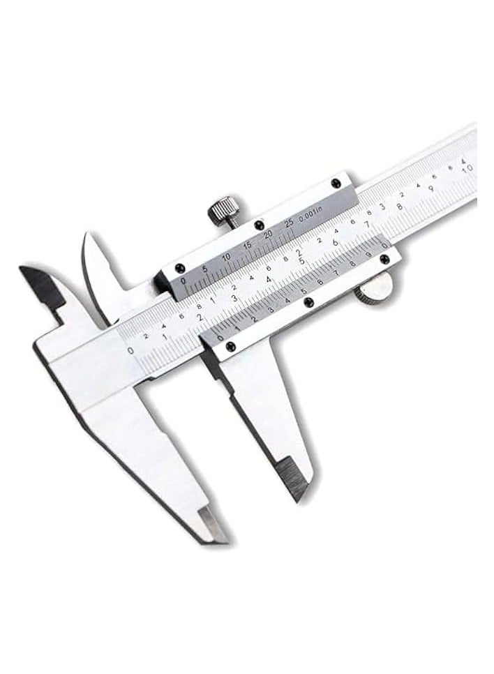 PROMASS Vernier Caliper, 6" Stainless Steel Caliper Measuring Tool, 0-6Inch/0-150mm Manual Micrometer Non Digital Calipers, 0.001"/0.02mm High Precision Durable Slide Caliper  - Image 1