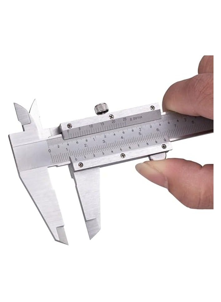 PROMASS Vernier Caliper, 6" Stainless Steel Caliper Measuring Tool, 0-6Inch/0-150mm Manual Micrometer Non Digital Calipers, 0.001"/0.02mm High Precision Durable Slide Caliper  - Image 2