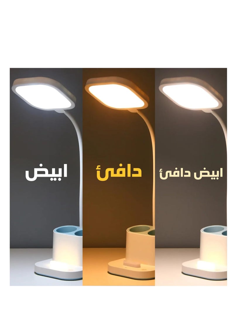مصباح مكتب LED متعدد الاستخدامات 3 في 1 - رأس مربع - Image 4