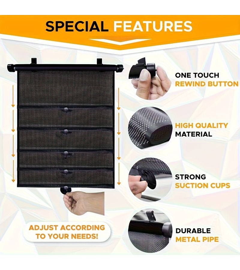 1pc One Piece Telescopic Car Sunshade UV Protection Glare Reducing Window Shade For Sedans SUVs - Image 3