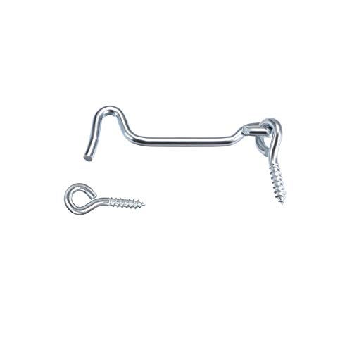 ZXUEZHENG 4Pcs 4 inches Cabin Hook Eye Latch Gate Door Swivel Window Door Hook with Mounting Screws - Image 3