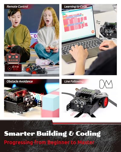 WhalesBot Rocky Coding Robot Car Kit for Kids 812 1216 STEM Educational Engineering Toy Scratch Python C Programming Remote Control Science Gift for 8 9 10 11 12 Year Old Boys Girls - Image 3