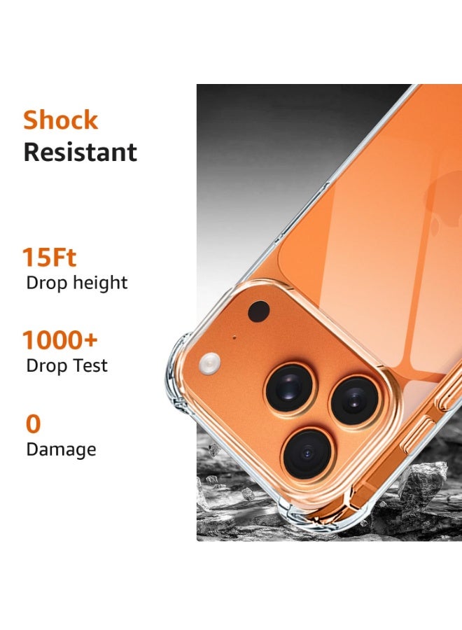 حافظة حماية شفافة  لموبايل ايفون 17 برو ماكس حافظة حماية رفيعة من البولي يوريثين الحراري المرن الناعم لهاتف ايفون 17 برو ماكس، شفاف - Image 4