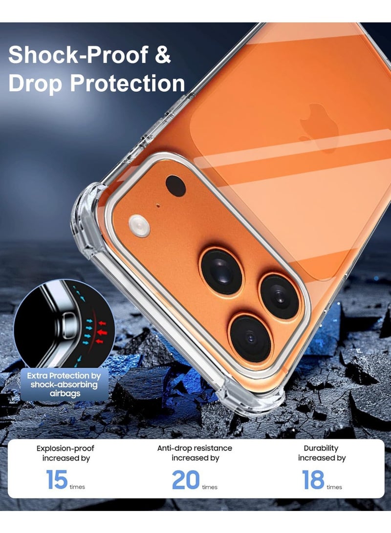 حافظة حماية شفافة  لموبايل ايفون 17 برو ماكس حافظة حماية رفيعة من البولي يوريثين الحراري المرن الناعم لهاتف ايفون 17 برو ماكس، شفاف - Image 3