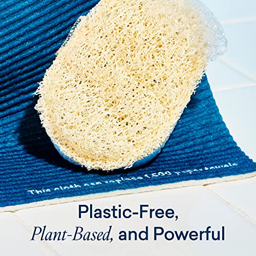 BLUELAND Scrub Sponge, 3-Pack, Dual-Sided Dish Loofah, Plastic-Free, Plant-Based Kitchen Scrubbing Non-Scratch - Image 2