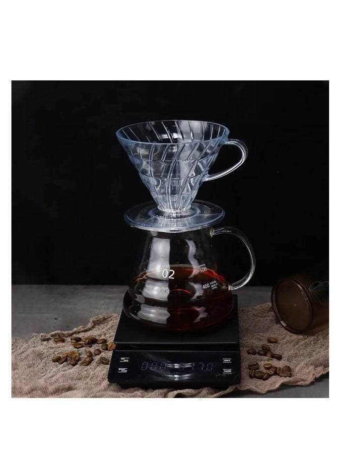Generic Liying V-02 Acrylic Coffee Dripper, 1-4 Cups, Pour Over Coffee Maker, Reusable Coffee Filter Cup, Slow Brewing Accessories for Home, Cafe, Restaurants  - Image 3