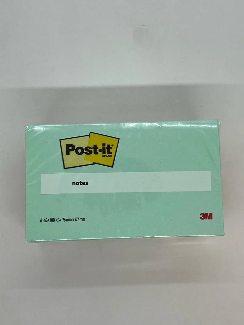 3M Post-It® Note, Beachside Color Collection, 76 mm x 127 Mm, 100 Sheets/pad, 6 Pads/pack