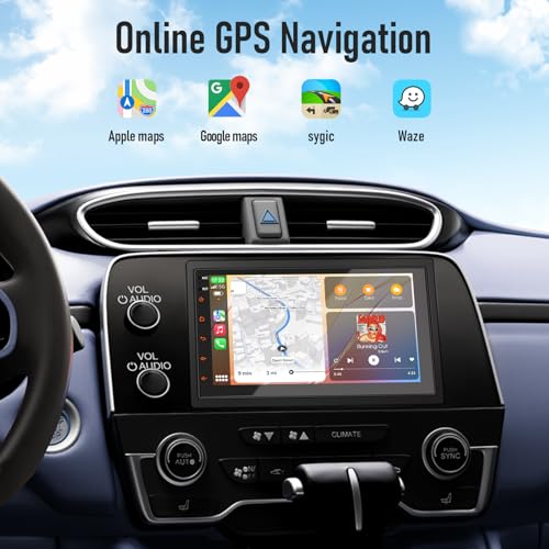 Haudio 7" Double Din Car Stereo with Wireless Apple CarPlay & Android Auto, Touchscreen Car Radio with Bluetooth 4.1, Mirror Link, GPS Navigation, WiFi, Voice Control, 2+32GB, FM Radio - No Camera - Image 5