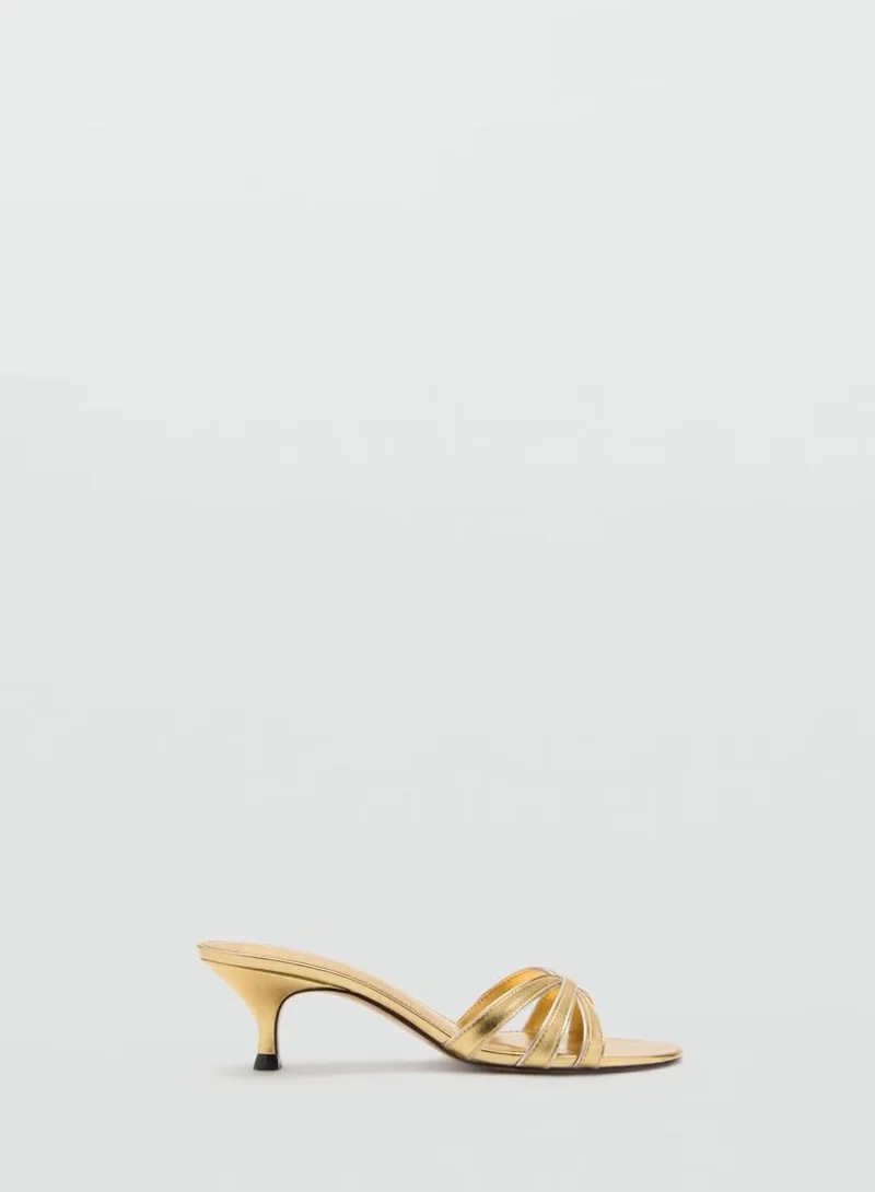 MANGO Kitten heel sandals with straps