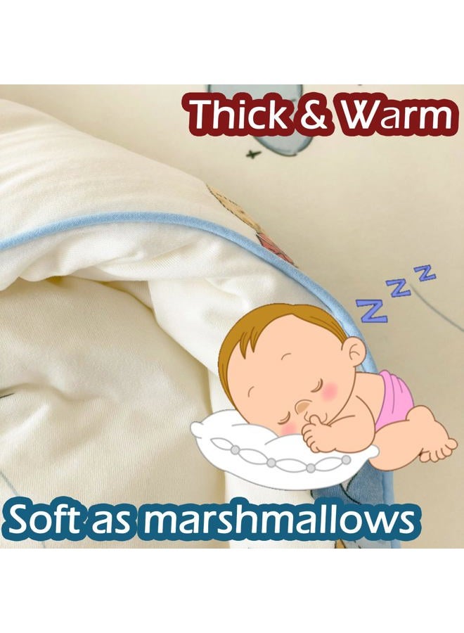 MorroMorn Super Soft Comforters Queen Size Bed Set, 3 PCS Bedding Sets - Thick Fluffy Comforter with 2 Pillowcases for Girls Boys Kids, Lightweight Blanket Warm Cozy for Fall Winter (Whale Dream) - Image 3