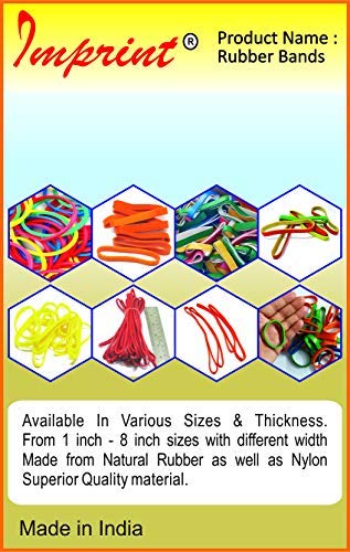 IMPRINT Brand Natural 8 Inches Long Red 10 MM Wide Red Color Rubberbands, Big, Large, Heavy Duty and Thick and Extra Strong Rubber Bands Pack of 10 - Image 3