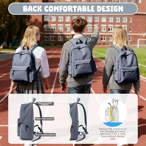 VECAVE School Backpack BluePurple Waterproof Bookbag Casual Lightweight Travel Rucksack Daypack Backpacks for Men Women College High School Bags backpack for Boys Girls Teens - Image 5