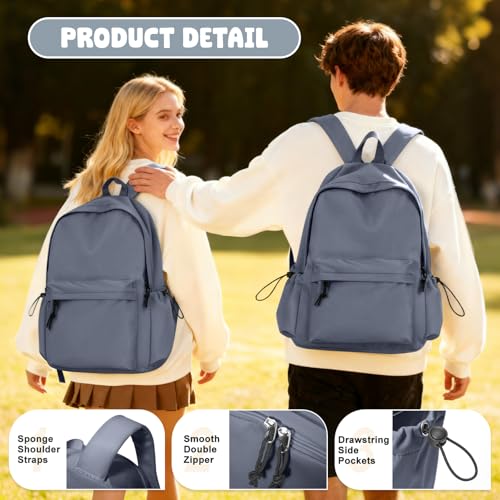 VECAVE School Backpack BluePurple Waterproof Bookbag Casual Lightweight Travel Rucksack Daypack Backpacks for Men Women College High School Bags backpack for Boys Girls Teens - Image 4