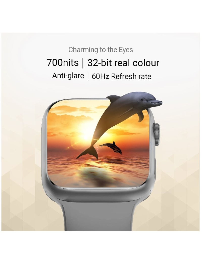 Zoom Plus - Bluetooth Calling Full Touch Display Multi-Function Smartwatch For Men & Women Silver - Image 1
