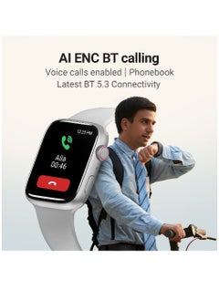 Zoom Plus Bluetooth Calling Full Touch Display Multi-Function Smartwatch For Men & Women Silver  - Image 5